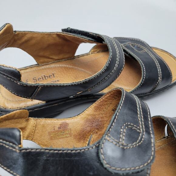 Joseph Seibel Sandals Womens Size 41 / 10 US Black Debra Leather Comfort - Picture 10 of 12